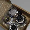 iBroPrat 2 Sets 3500 LB Boat Trailer Axle Bearing Kits, L68149 L44649 Bearing Kits, 171255TB/10-19 Grease Seals, Spindle Nuts, 1.98" Dust Covers and Rubber Plugs, Cotter Pins,Washers for #84 Spindle