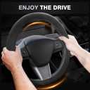 FLORICH Car Steering Wheel Cover Winter, Microfiber Suede Steering Wheel Covers with Anti-Slip Lining, Breathable Elastic Car Steering Wheel Protector Soft, Universal Standard Size 14-15 inch