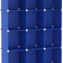 AWTATOS Cube Storage Organizer, 12 Cube Closet Organizers and Storage Shelves, DIY Stackable Bookshelf for Bedroom, Home, Admiral Blue 
