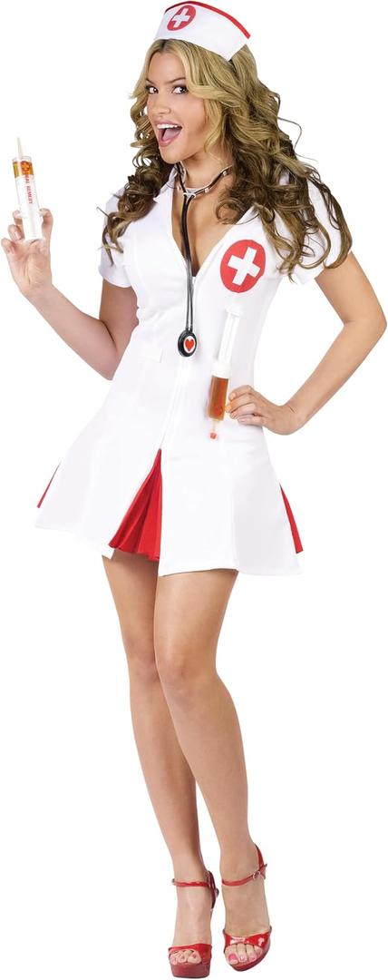 Fun World Women's Nurse Costume, Multi, Small/ Medium