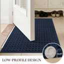 Door Mat Indoor Entrance 20x32, Non-Slip Washable Doormats Entry Way Mats, Dirt Resistant and Absorbent Welcome Mat, Easy Clean Low-Profile Doormat, Front Door, Inside Entrance, Blue (1'8" x 2'8" (Rectangular))
