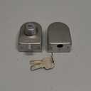 Glass Door Lock with 5 Keys Only Fit 0.31inch -0.47inch Thickness Glass, Single Side Door Lock for Shower Room Bathroom Hotel Apartment (Single Side Lock) (6.29in)