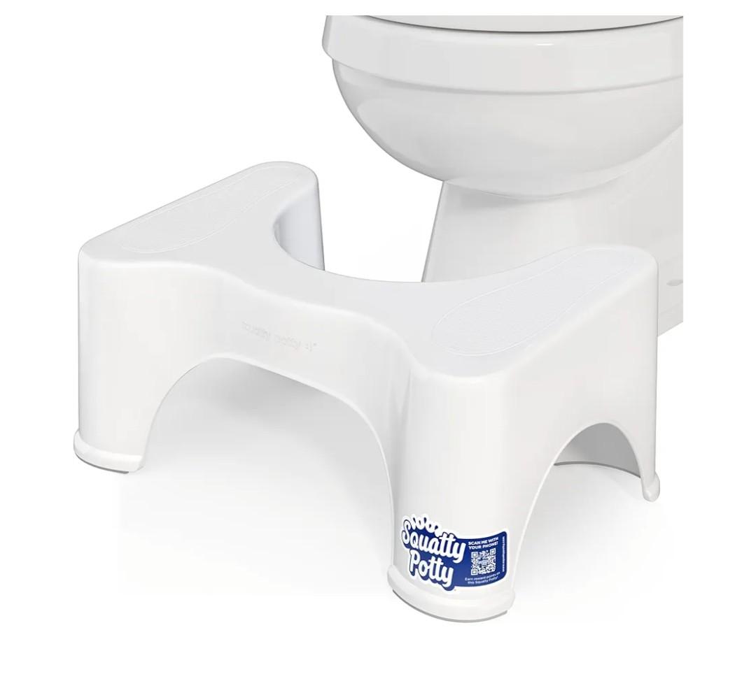 Squatty Potty The Original Bathroom Toilet Stool Height, White, 9 Inch (Pack of 1)