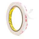 0.39in X 9.85ft Double Sided Tape Heavy Duty, Removable Mounting Tape for Wall, White Sticky Foam Tape, Picture Hanging Strips & Poster Hanger, Waterproof Adhesive Strips for LED Light