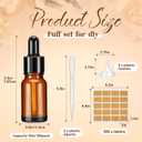 Lallisa 100 Pack Essential Oil Dropper Bottle 10 ml (1/3 Oz) Glass Dropper Bottles DIY for Diy essential Oil Perfume with 5 Funnels 5 Pipettes 3ml 100 Labels for Bathrooms, Hotels, Labs (Amber)