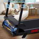 Portable Treadmill with Incline, Walking Pad with Handle Bar for Home, 3.5HP Small Walking Pad Treadmill with Incline and Handles, Electric Mini Treadmills for Home Exercising, 0.6-10MPH, 400LBS