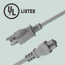 US 110V Power Cord Replacement for Portable Electric Kettle for Travel - Grey