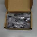 HOMOTEK 12 Pack Heavy Duty Solid Rigid Door Stop with Soft Rubber Tip, Zinc Die Cast Door Stopper Protect Wall & Door, Black