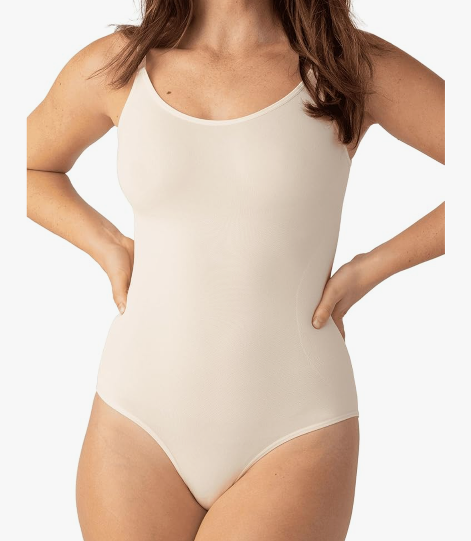 SHAPERMINT Bodysuits for Women - Body Shaper Tummy Control Bodysuit, Shapewear Bodysuits for Women, Scoop Neck Plus Size Size XL