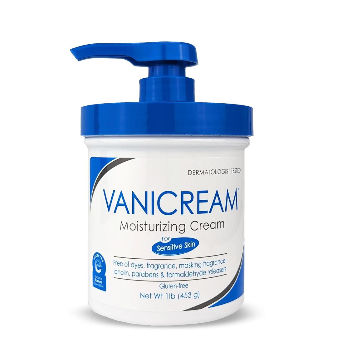 Vanicream Moisturizing Skin Cream with Pump Dispenser  16 fl oz (1 lb)  Moisturizer Formulated Without Common Irritants for Those with Sensitive Skin