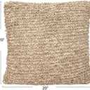 Creative Co-Op, Brown Woven Cotton Blend Boucl Pillow, Cream, Square, 20"