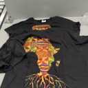 Cool Africa Map Shirt Traditional Kente Cloth African Roots TShirt, 2 Pieces, Size S and XL (Black) 