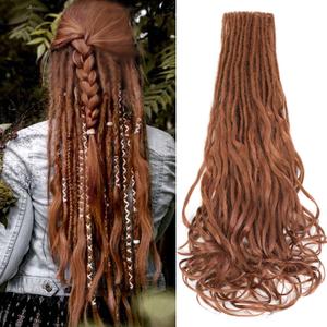 Loose Wave Dreads Synthetic French Curly Double Ended Dreadlock Extensions 24inches 10 Strands Thin Soft Spanish Curly DE Dread Extensions for Women (10 Strands, 30#) Loose Wave Dreads Synthetic French Curly Double Ended Dreadlock Extensions 24inches 10 Strands Thin Soft Spanish Curly DE Dread Extensions for Women (10 Strands, 30#)