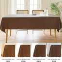 AUSSPVOCT Textured Tablecloth Rectangle 60x84 Water Resistant Spill-Proof Wipeable Fall Table Cloth Wrinkle Free Fabric Dining Table Cover for Thanksgiving Party Farmhouse Kitchen Decor Tablecloths (Coffee)