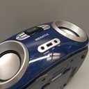 MEGATEK Portable CD Player Boombox with FM Radio, Bluetooth, USB Port, AUX Input, and Headphone Jack CD-R/CD-RW/MP3-CD Compatible, Clear Stereo Sound, Backlit LCD Display Blue Jay