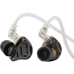 Linsoul KZ ZS10 PRO 2 in Ear Monitor IEM, 1DD+4BA Hybrid Wired Earbuds, with 4-Level Tuning Switch, 3-Way Crossover Gaming Earbuds, Silver-Plated IEM Cable for Musician Audiophile (Black, with Mic)