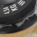 Fitvids 2" Olympic Bumper Plate Weight Plates with Steel Hub, 10LB, Pair, Black, Updated