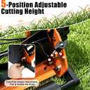 Zoryx 14-Inch 5-Blade Push Reel Lawn Mower, Manual Reel Walk Behind Mower with 5-Position Height Adjustment, Alloy Steel Blades, Quiet, Lightweight, Motorless for Small Yard