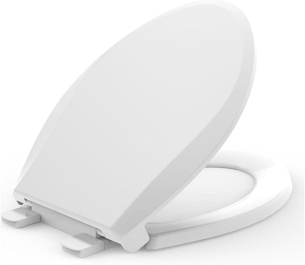K-4639-RL-0 Round Toilet Seat Replacement for KOHLER 4639-RL-0 Round-Front Toilet Seat, Quiet-Close Lid and Seat, Contoured Seat, Bumpers and Installation Hardware, White K-4639-RL-0 Round Toilet Seat Replacement for KOHLER 4639-RL-0 Round-Front Toilet Seat, Quiet-Close Lid and Seat, Contoured Seat, Bumpers and Installation Hardware, White