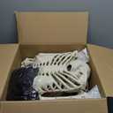 ALLIVING 5.4Ft Halloween Skeleton - Life Size Skeleton with Glowing Eyes Scary Creepy Sound Movable Joints Full Size Posable Skeleton Decor Halloween Decorations Outdoor Indoor, Part 1