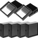 Zerodeko 6pcs Clear Lid Jewelry Box Gemstone Display Case Square Jewelry Display Box Desktop Jewelry Sponge Organizer for Coins Gems Jewelry Supplies Black Small Earring Holder