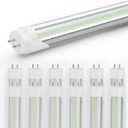 4FT LED Light Bulbs, Type A+B, 24W 3120 Lumen, 65W Equivalent, 6500K Bright White, T8 T10 T12 4 Foot Fluorescent Replacement for Office Shop Light, Remove Ballast or Plug & Play, 12 Pack