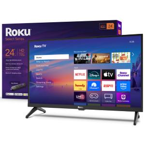 Roku Smart TV – 24-Inch Select Series, 720p HD TV – Roku TV with Voice Remote – Flat Screen LED Television with Wi-Fi for Streaming Live Local News, Sports, Family Entertainment