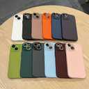 Caseative for iPhone 12 Case,Solid Color Full Camera Lens Protection Phone Case (White)