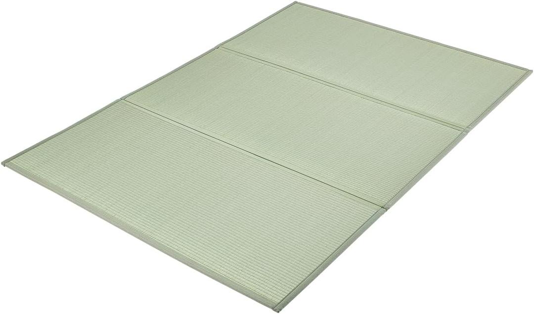 VEVOR Japanese Tatami Mat, Full XL - 55'' x 80'' Foldable Tatami Mattress 100% Natural Rush Grass, Japanese Floor Mat with Non-Slip Backing & Fresh Scent, Tatami Rug for Sleeping, Meditation, Yoga