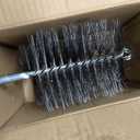 4" Chimney Steel Cleaning Brush with 1/4" Metric Thread Fitting for Insulated Chimneys, Stainless Steel or Metal Stove Pipes, Works with Most Chimney Rod Sets (4 Inch)