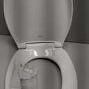 Mayfair Aurora Slow Close Toilet Seat, Easy Clean Hinges and Adjustable Perfect Fit Plastic Seat, Made in USA, Elongated, White