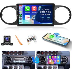 2+64G for Toyota Scion xB 2007-2019 Car Radio with Wireless Carplay/Android Auto,Android Car Stereo 9inch Touch Screen GPS Navigation WiFi Bluetooth FM/RDS Mirror Link SWC Backup Camera+Mic