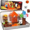 Magnetic Building Blocks Travel Toys for Toddlers 3-5 35PCS Treasure Hunt Game Magnetic Cubes with Tin Storage Box STEM Learning Toys Set for Kids Ages 4-8 Birthday Gifts, Classroom Prizes