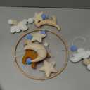 Dog Baby Mobile, Mobile for Crib, Crib Mobile for Boys and Girls, Nursery Mobile for Bassinet, Pack and Play, Dog, Moon, Cloud, Star, Blue Felt Ball ( BROKEN BUT FIXABLE)