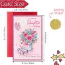 5 x Daughter Birthday Card from Mom, Happy Birthday Card for Daughter, Cute Birthday Gifts for Girls Her, 8x5.3 inches