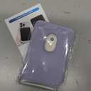 Magnetic Wallet Cell Phone Card Holder for Phone Case with Mag-Safe, Stronger Magnetic RFID Leather Phone Wallet Stick on Series of iPhone 17/16/15/14/13/12 and Pro/Promax, Purple