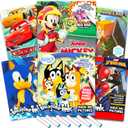 Bulk Imagine Ink Coloring Book Set for Boys - Bundle with 6 No Mess Coloring Books Featuring Sonic, Minecraft, Mickey Mouse, Spidey, Cars, and Bluey