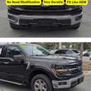 Front License Plate Frame for 2024 2025 2026 Ford F150 5.0L Models Without Tremor Package Immersion Heater & Bumper Trim Front Bumper License Plate Holder Mounting Bracket Replace# RL3Z17A385AA