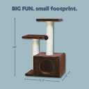 TRIXIE Valencia Scratching Post with Condo, Two Platforms, Dangling Cat Toy, Brown