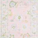 Oriental Weavers Addison ADD04 - Machine Washable - Flat Weave - Printed Area Rug - 3'3" x 5' - in Pink/ Green - Traditional Style, Nursery, Kids Room, Bedroom, Entryway