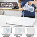 Stone Drying Mat for Kitchen Counter + Sink Caddy | 15.7"x11.8" Diatomaceous Earth Drying Mat with Stainless Steel Feet | Heat Resistant to 450F | Eco-Friendly & Multipurpose Drying Mat (White)