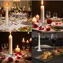 Glass Candlestick Holders: 20Pcs Small Taper Candle Holders Bulk Short Stick Holder Clear Modern Candle Holder for Home Decorations Table Centerpiece Wedding Christmas Dining Party Decor JZCHBL
