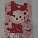 Baby Girl Clothes Fall Winter Newborn Romper Outfits Infant Cute Cartoon Long Sleeve Dress Headband 0-18 Months (9-12 Months, Red)