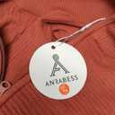 Locachy Women's Henley Neck Button Oversized Sweatshirt Casual Long Sleeve Pullover Tops 2026 Fashion Outfits Clothes, Size S (Red)