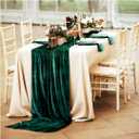 Velvet Table Runner Emerald Green 19x100 Inches Table Runners Soft Velvet Fabric Runners for Wedding Party Xmas Decorations