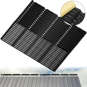 Pushglossy 20 Pcs 9in Outside Inside Foam Closure Strips for Metal Roofing Panels, 3ft Long Classic Rib Profile Metal Roof Closure Strips for R Panels, 10 Outer & 10 Inner(with Adhesive)