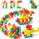 42 PCS Magnetic Blocks, Gifts for 3 4 5 6 Year Old, Magnet Building Blocks for Toddlers, Girls & Boys, Sensory - Montessori - Autism - Magnetic Toys for Kids Ages 3-5 4-8