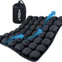 Sondor Travel Seat Cushion with Air Pump,Inflatable Travel Cushion for Airplane, Airplane Gadgets for Long Sitting,Air Seat Cushion for Wheelchair(Black)