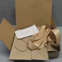 TUXIYA Gift Bag, 16PCS 12.6" x 9.8" x 4.3" Champagne Gift Bag with 16 Ribbon and 16 Greeting Cards 32 Tissue Paper, Large Gift Bags Wedding Gift Bags Present Bags for Birthday Valentines Party Birthday Mothers Day