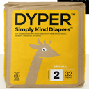 DYPER Baby Diapers Size 2 (12-18 lbs) 32 Count - Leak-Proof & Plant Based, Hypoallergenic and Ultra Absorbent Size 2 Diapers for Day and Overnight Skin Protection 